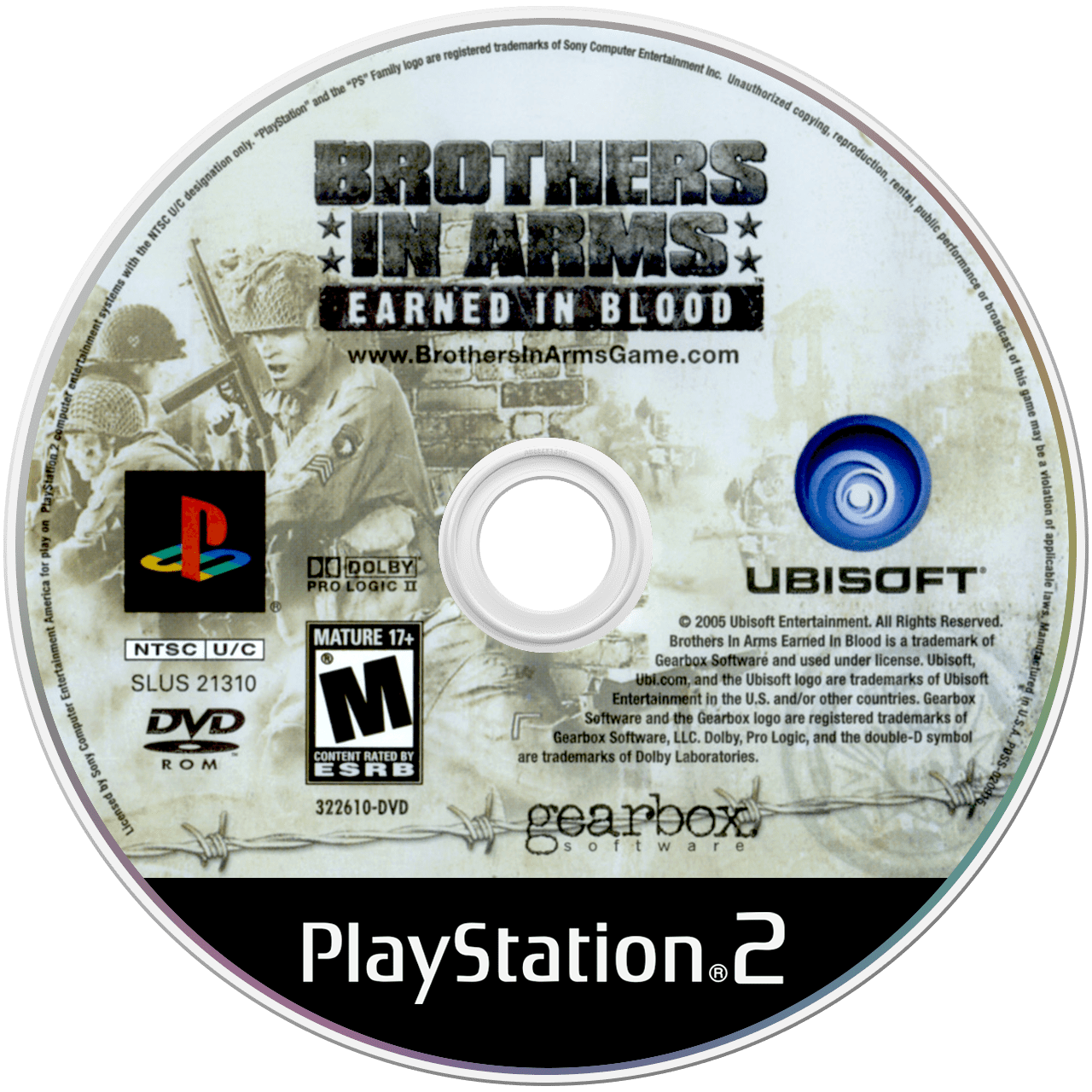 Brothers in Arms Earned in Blood - PS2, Condition: Disc Only