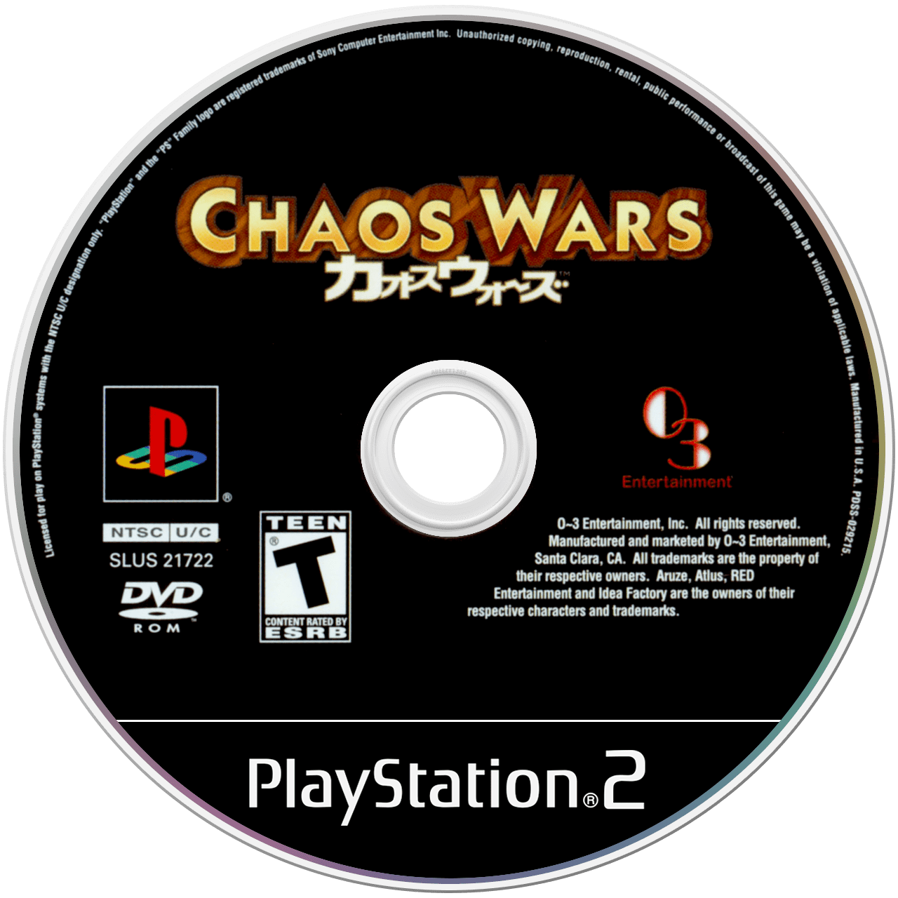 Chaos Wars - PS2, Condition: Disc Only