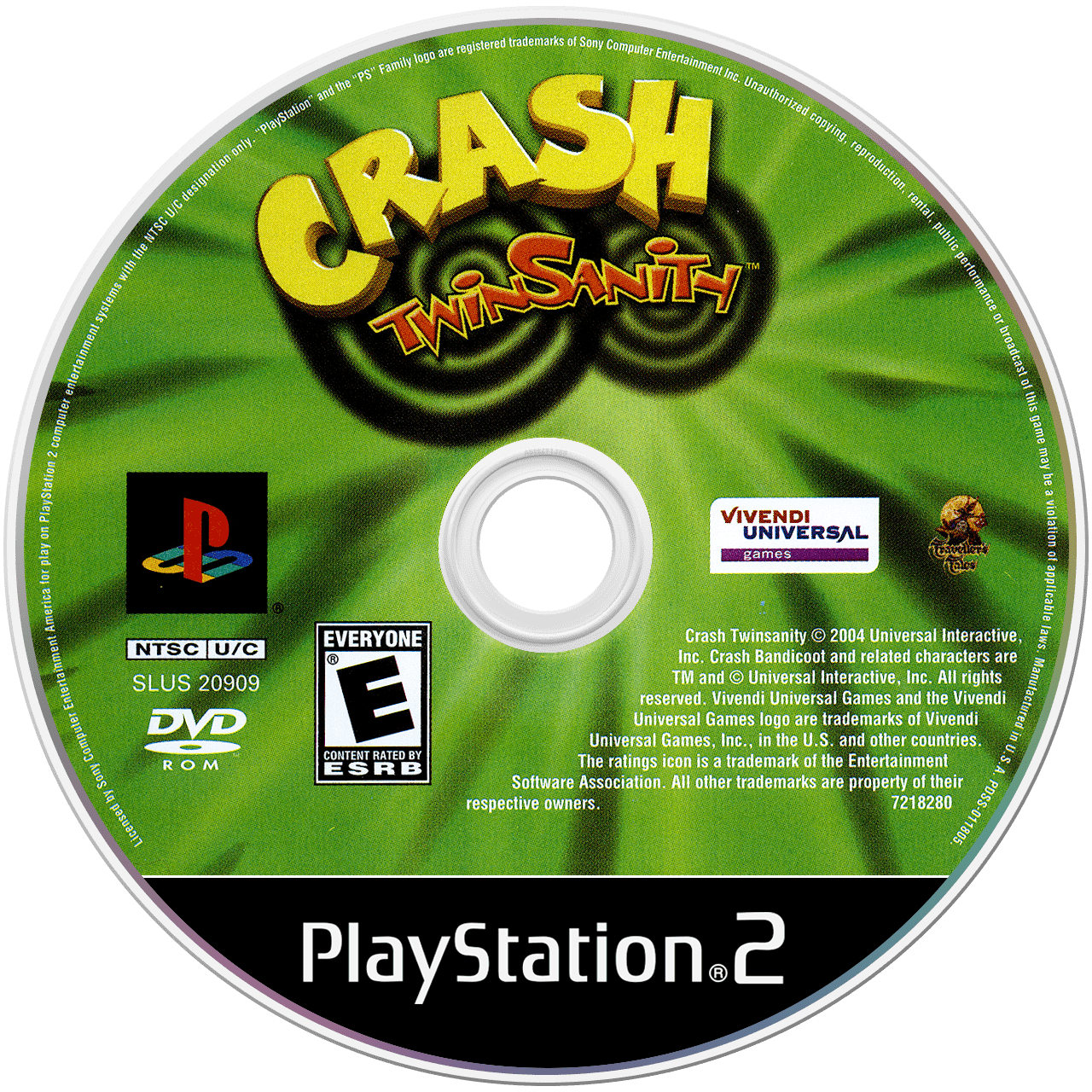 Crash Twinsanity - PS2, Condition: Disc Only