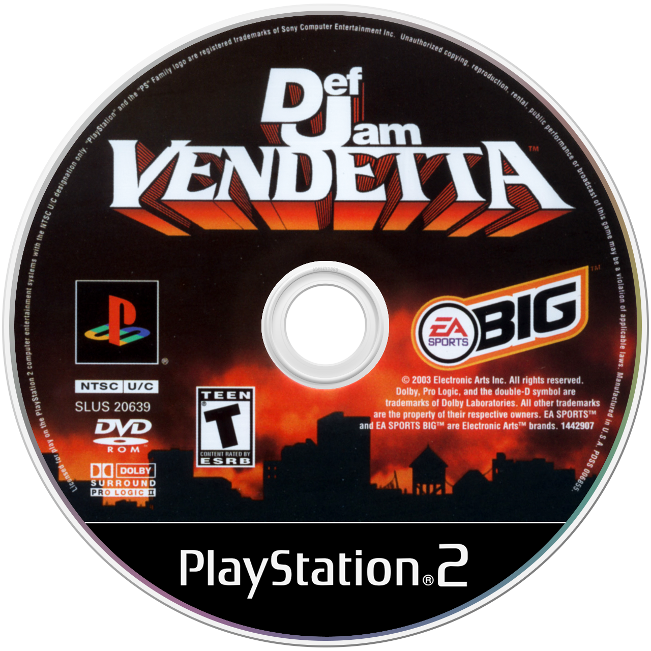 Def Jam Vendetta - PS2, Condition: Disc Only
