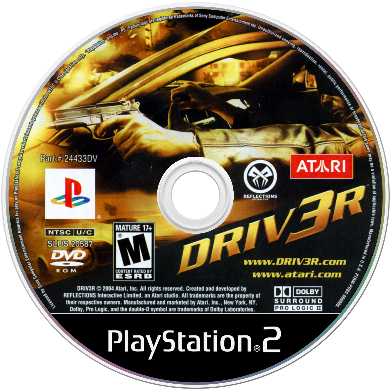 Driver 3 - PS2, Condition: Disc Only