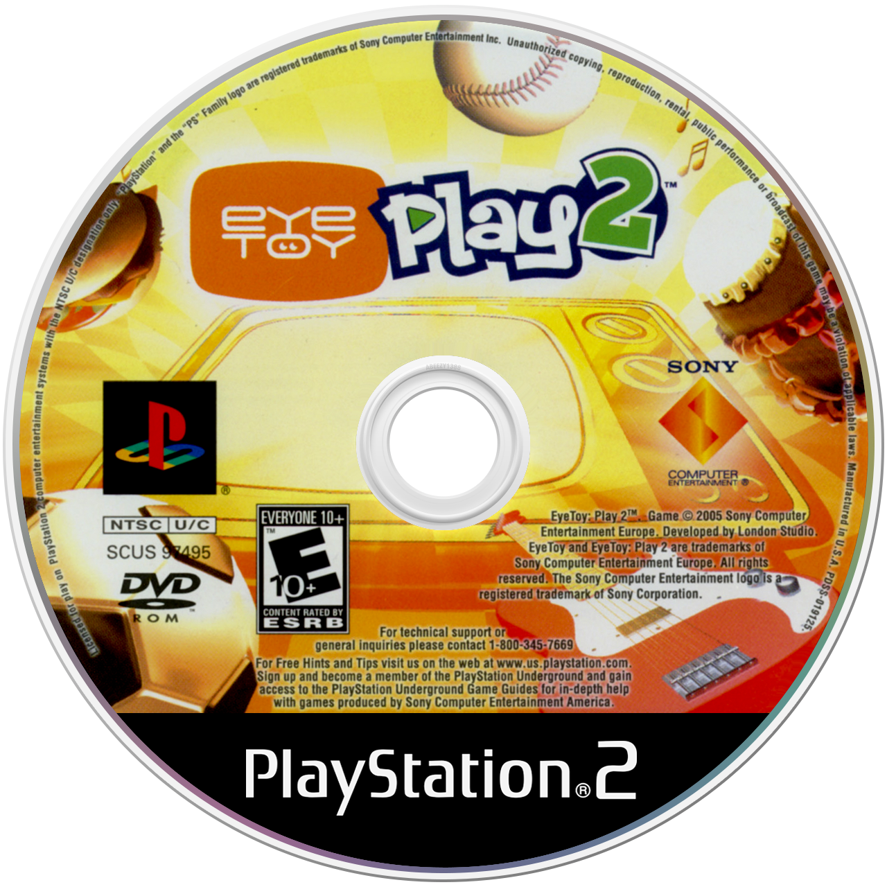Eye Toy Play 2 - PS2, Condition: Disc Only
