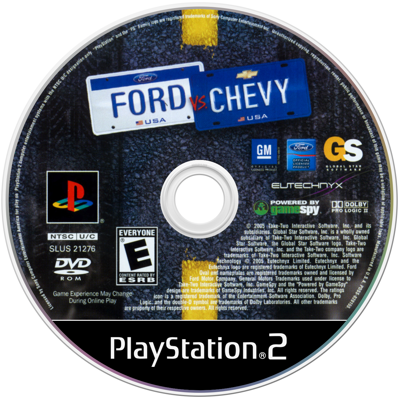 Ford vs Chevy - PS2, Condition: Disc Only