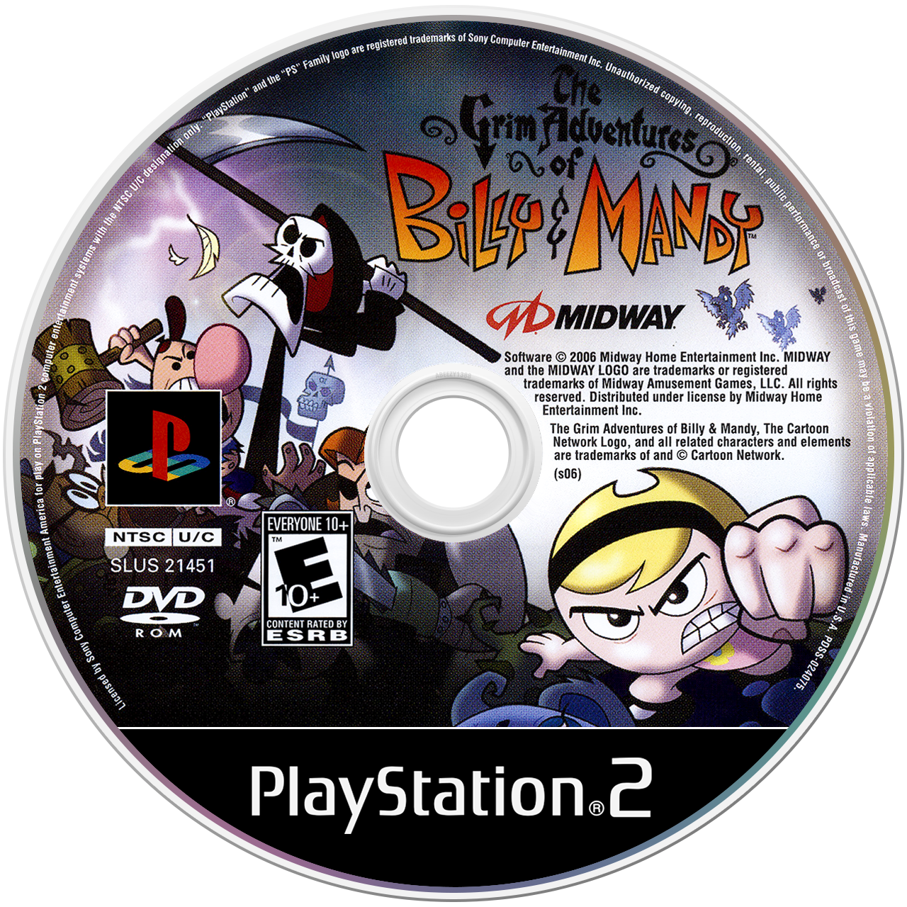 Grim Adventures of Billy &amp; Mandy - PS2, Condition: Disc Only