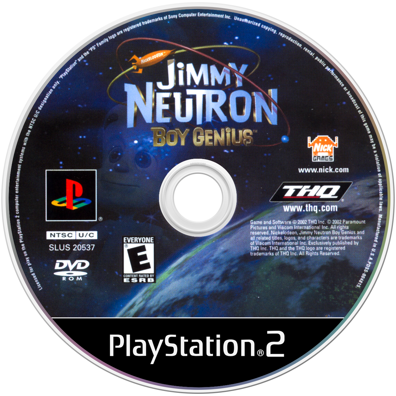 Jimmy Neutron Boy Genius - PS2, Condition: Disc Only