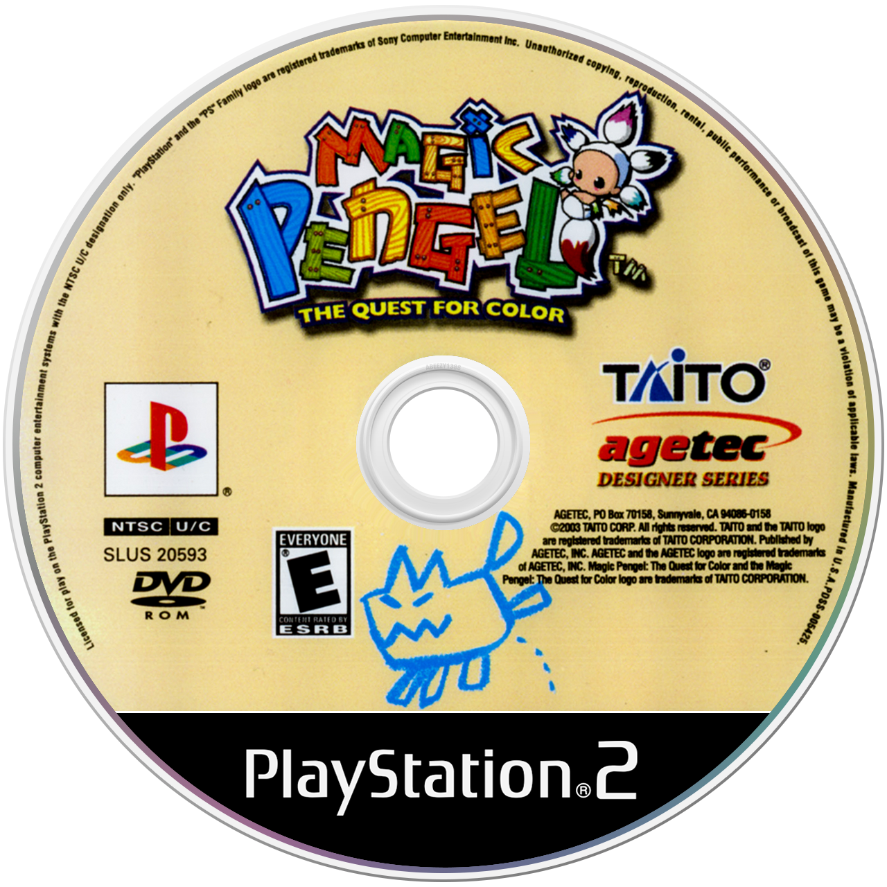 Magic Pengel The Quest For Color - PS2, Condition: Disc Only