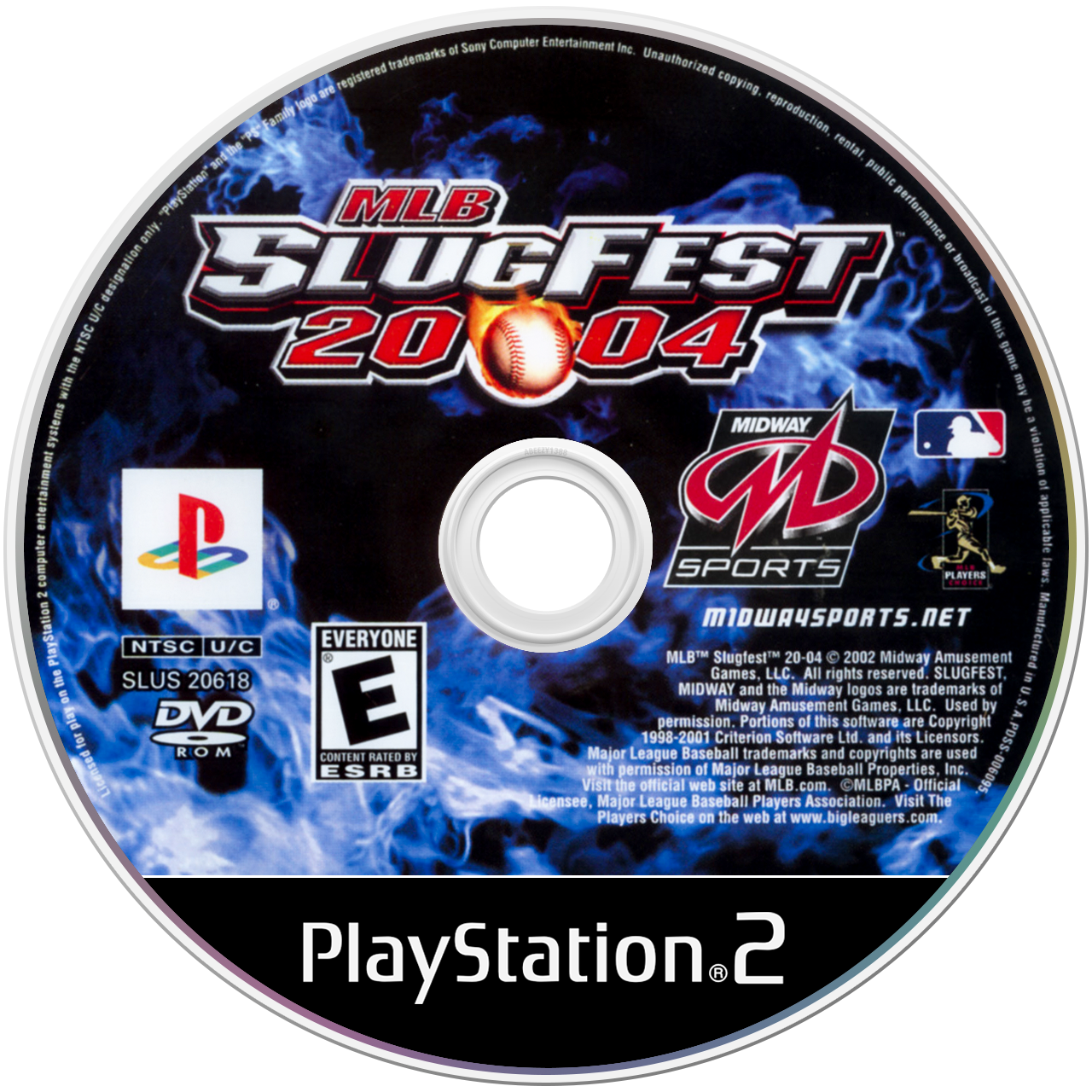 MLB Slugfest 2004 - PS2, Condition: Disc Only