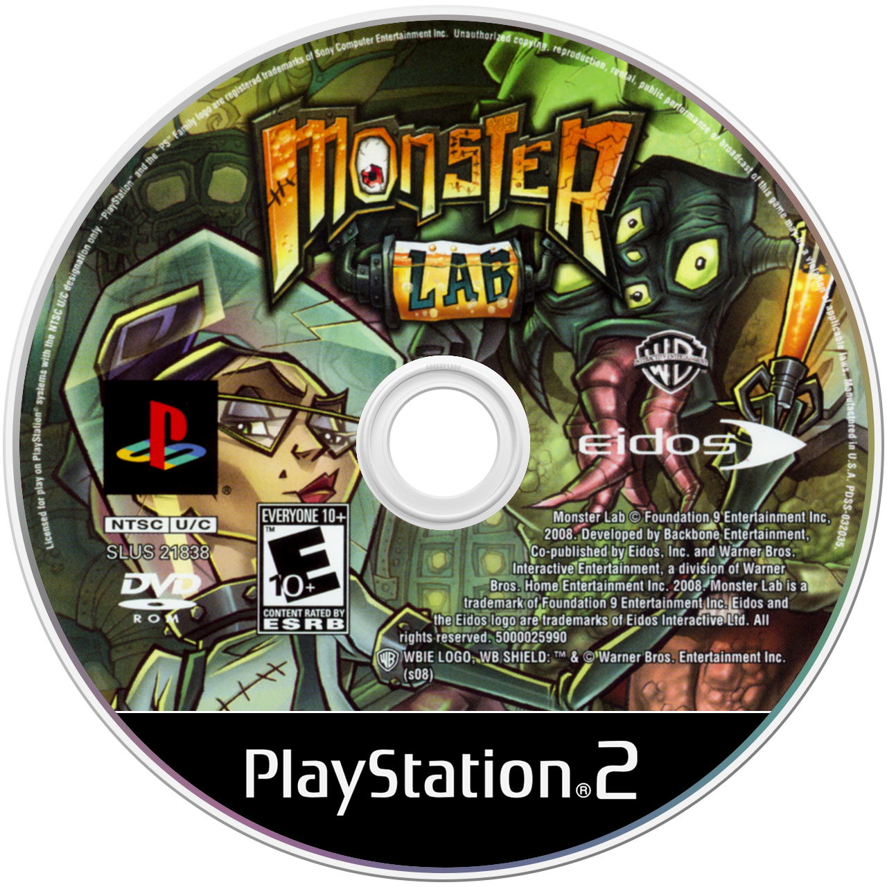 Monster Lab - PS2, Condition: Disc Only