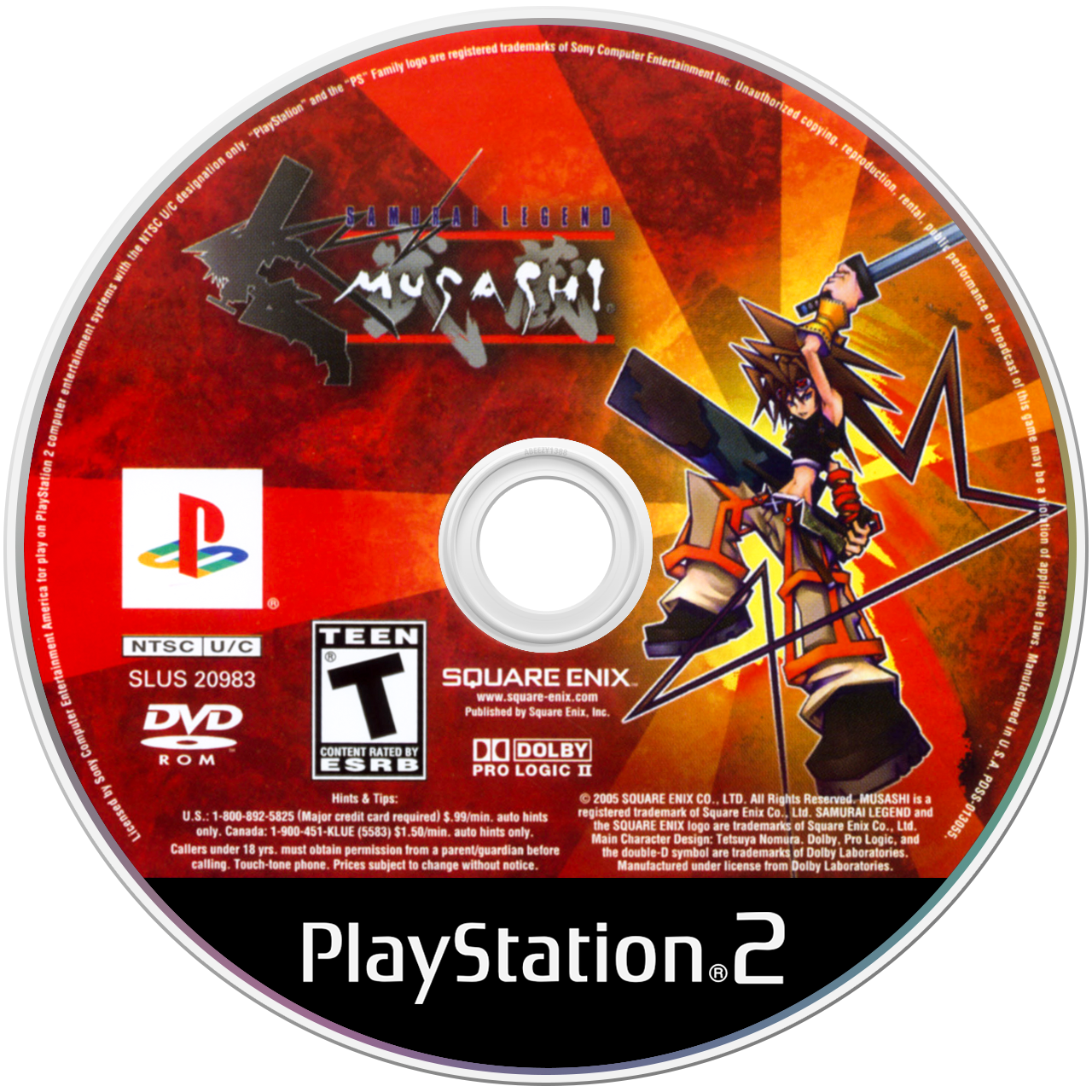 Musashi Samurai Legend - PS2, Condition: Disc Only