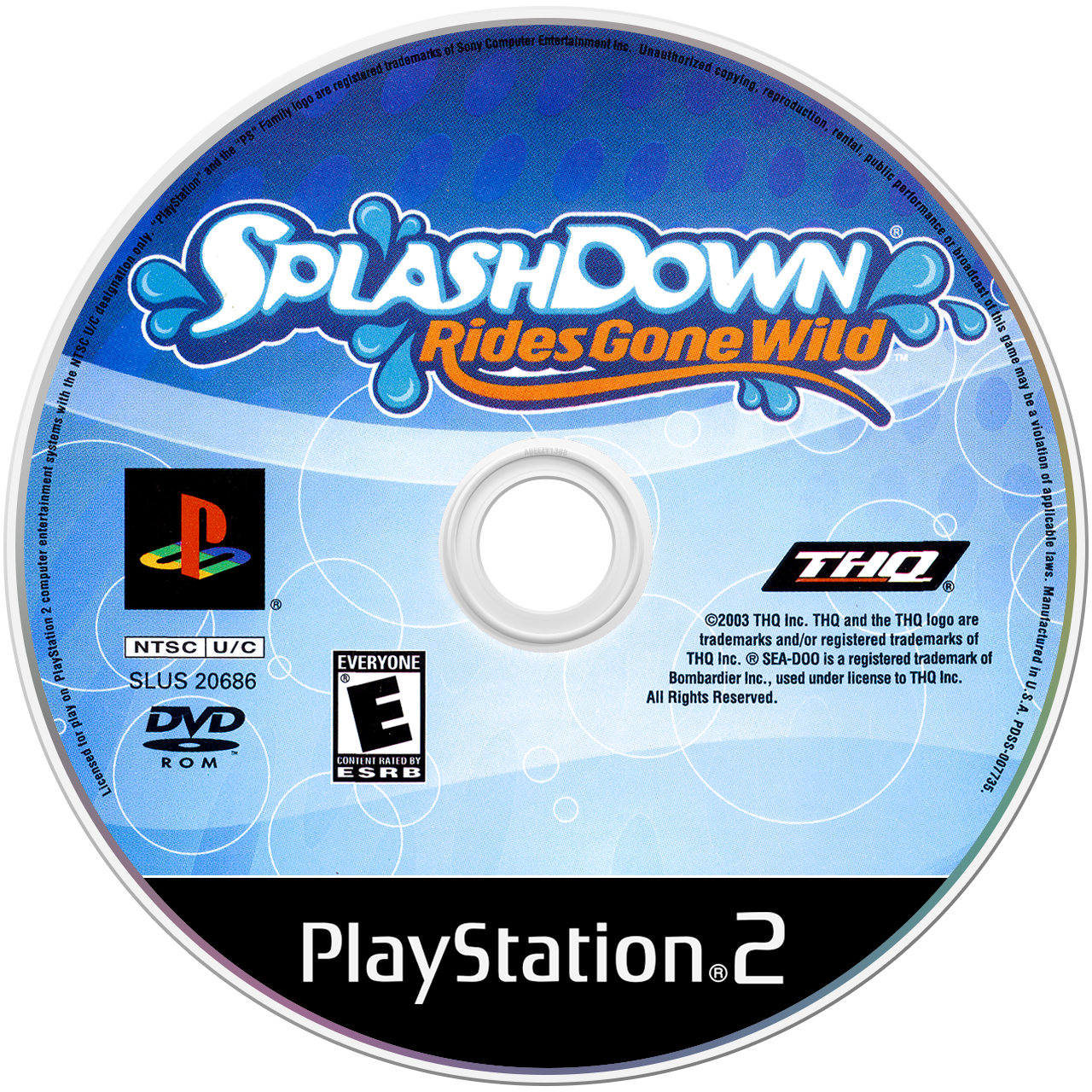 Splashdown Rides Gone Wild - PS2, Condition: Disc Only