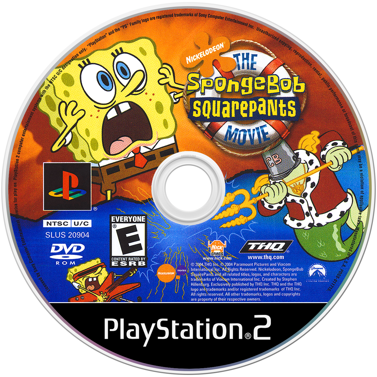 SpongeBob SquarePants The Movie [Greatest Hits] - PS2, Condition: Disc Only