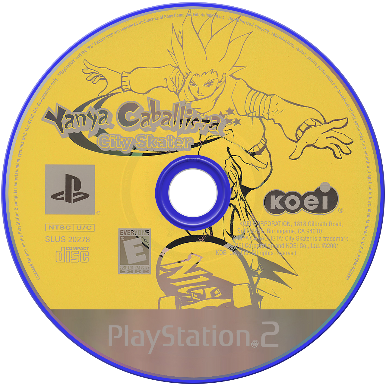 Yanya Caballista City Skater [Fingerboard Bundle] - PS2, Condition: Disc Only