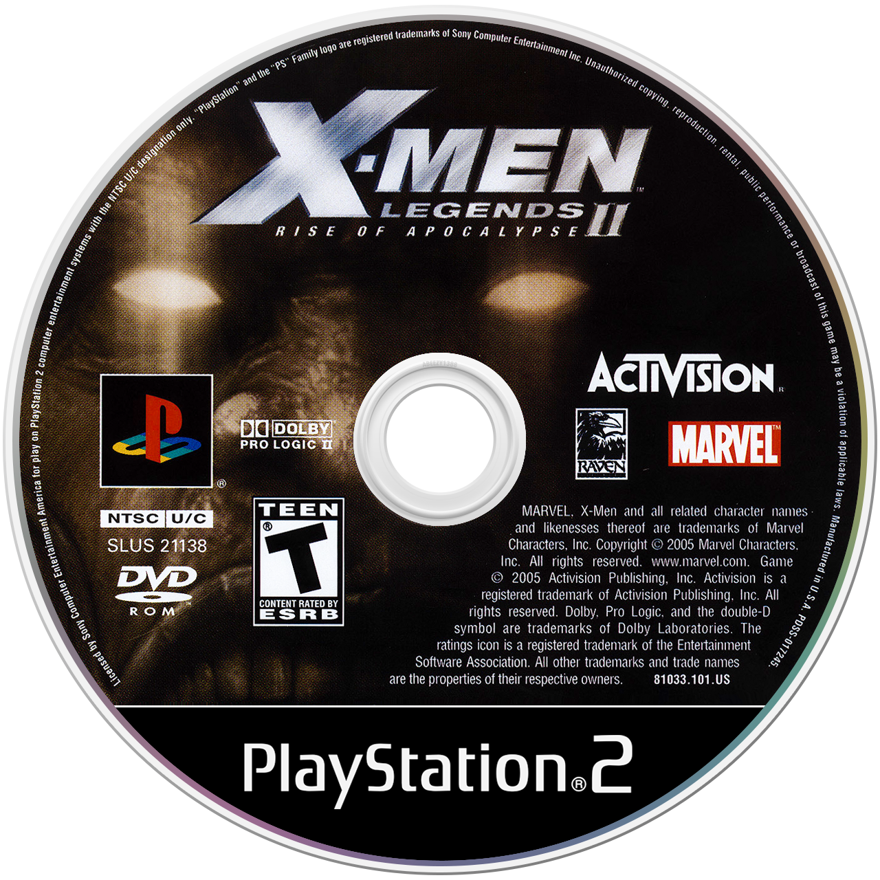 X-men Legends [Greatest Hits] - PS2, Condition: Disc Only