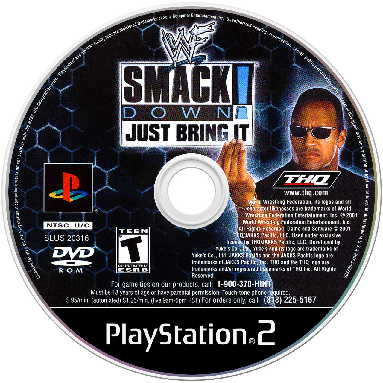 WWF Smackdown Just Bring It - PS2, Condition: Disc Only