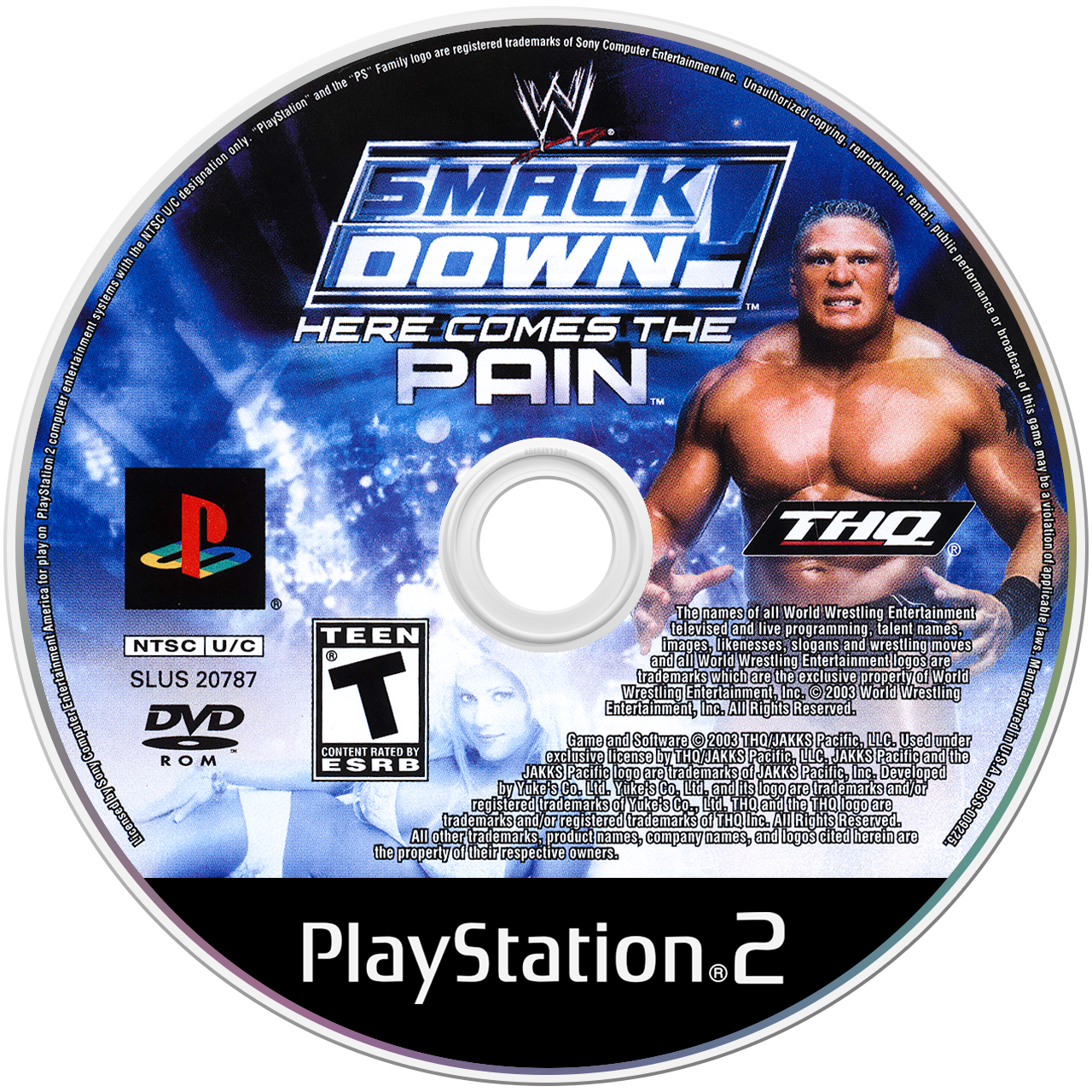 WWE Smackdown Here Comes the Pain [Greatest Hits] - PS2, Condition: Disc Only