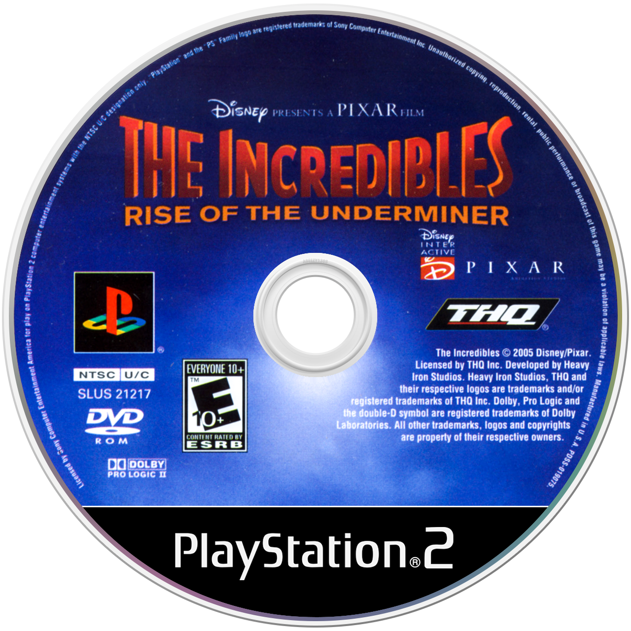 The Incredibles Rise of the Underminer - PS2, Condition: Disc Only