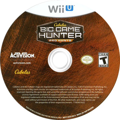Cabela&#39;s Big Game Hunter: Pro Hunts - Wii U, Condition: Disc Only
