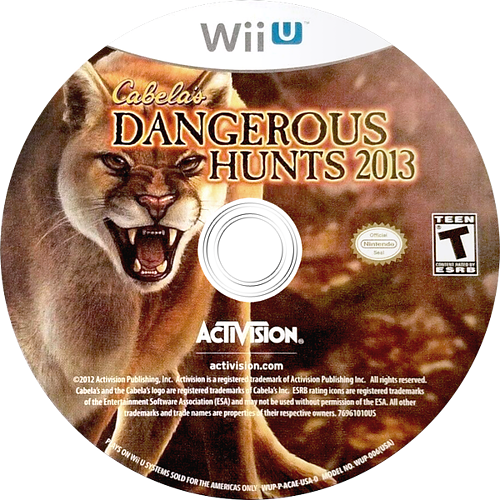 Cabela&#39;s Dangerous Hunts 2013 - Wii U, Condition: Disc Only