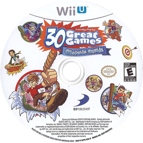 Family Party: 30 Great Games Obstacle Arcade - Wii U, Condition: Disc Only
