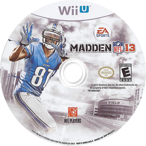Madden NFL 13 - Wii U, Condition: Disc Only