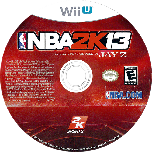 NBA 2K13 - Wii U, Condition: Disc Only
