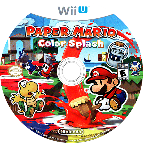 Paper Mario Color Splash - Wii U, Condition: Disc Only