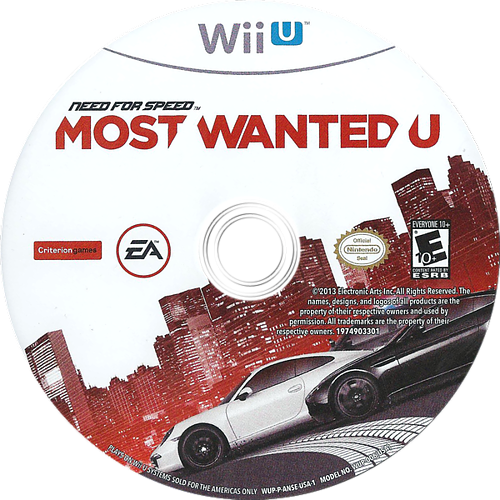 Need for Speed Most Wanted - Wii U, Condition: Disc Only