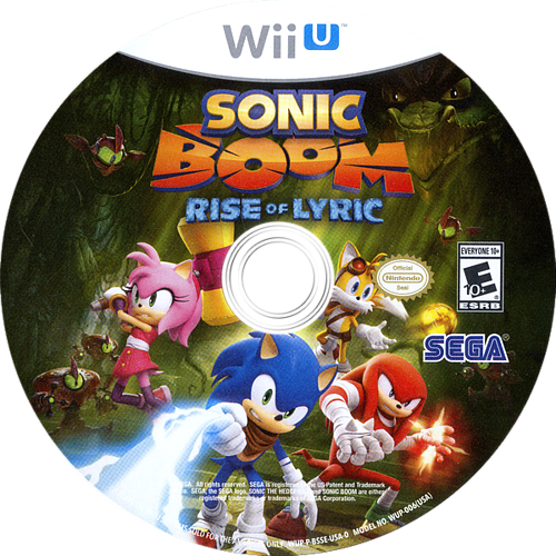 Sonic Boom: Rise of Lyric - Wii U, Condition: Disc Only