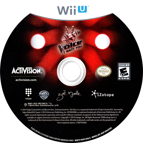 The Voice: I Want You - Wii U, Condition: Disc Only
