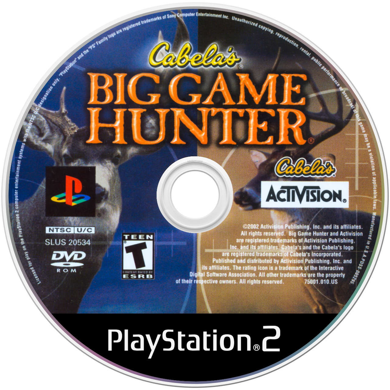 Cabela's Big Game Hunter [Greatest Hits] - PS2, Condition: Disc Only