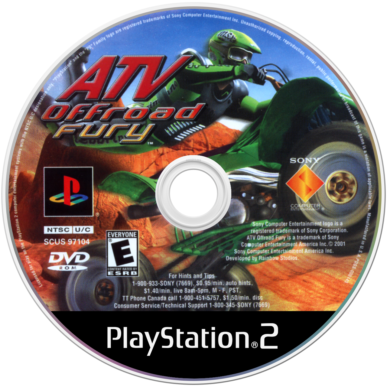 ATV Offroad Fury [Greatest Hits] - PS2, Condition: Disc Only