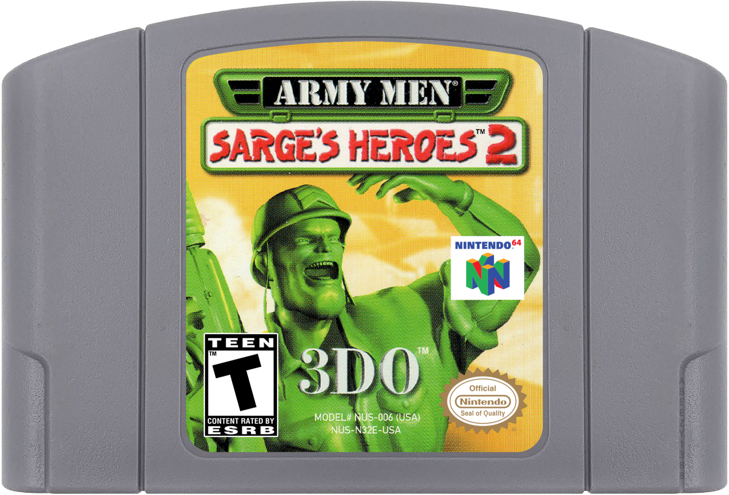 Army Men Sarge's Heroes 2 [Gray Cart] - N64, Condition: Cartridge Only