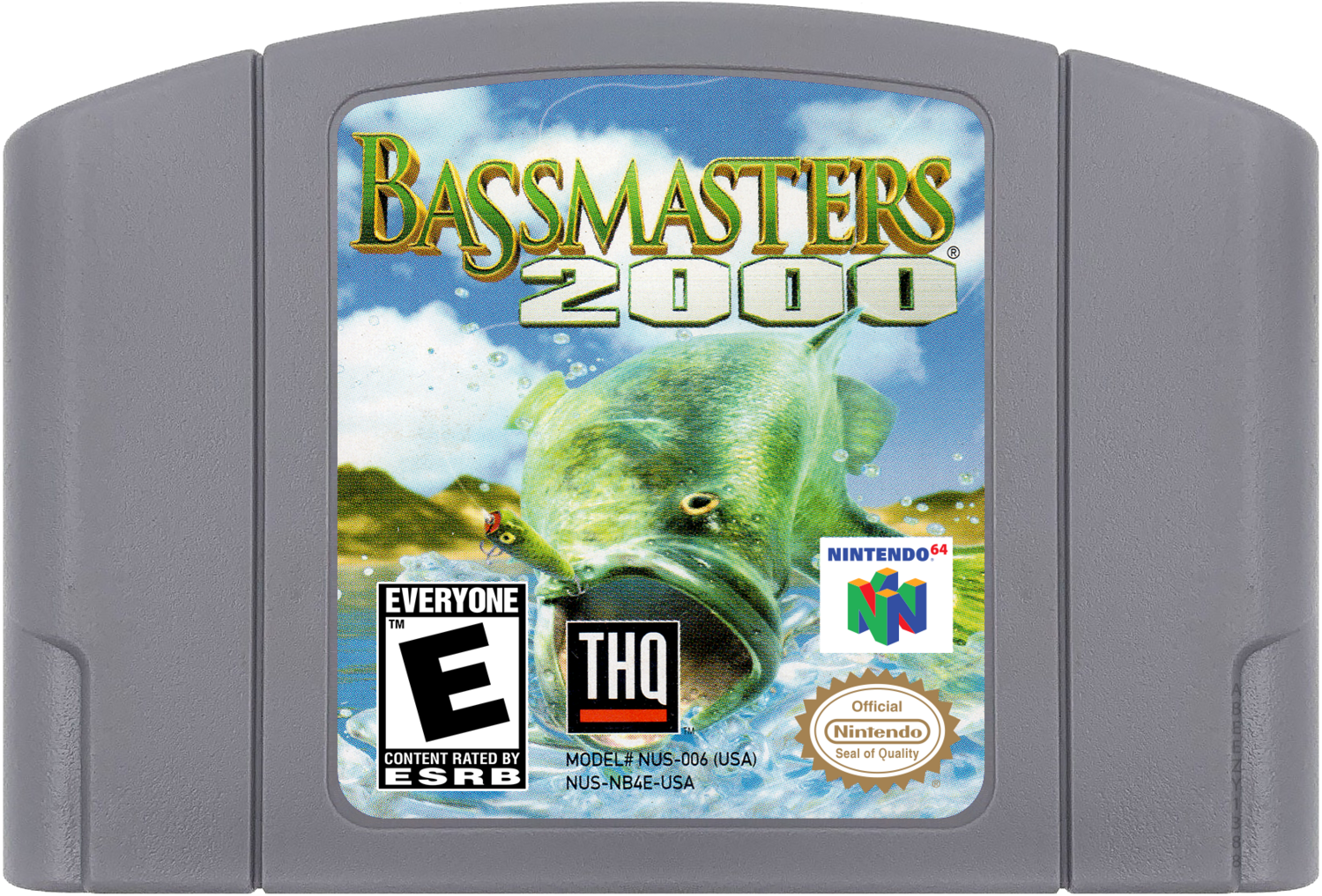 Bass Masters 2000 [Gray Cart] - N64, Condition: Cartridge Only