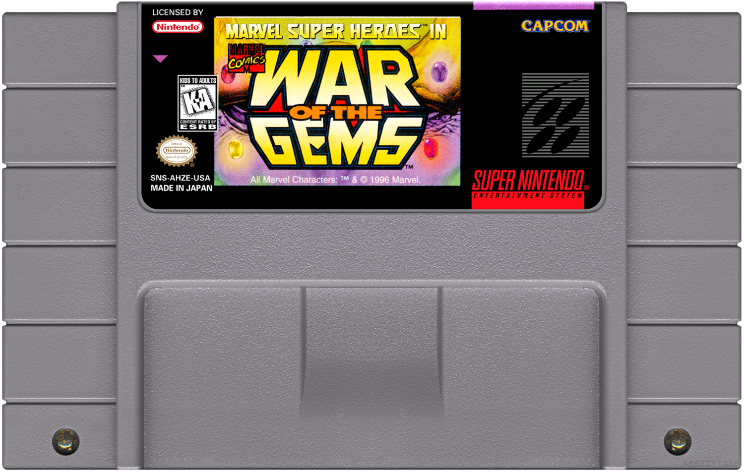 Marvel Super Heroes in War of the Gems - (SNES), Condition: Cartridge Only