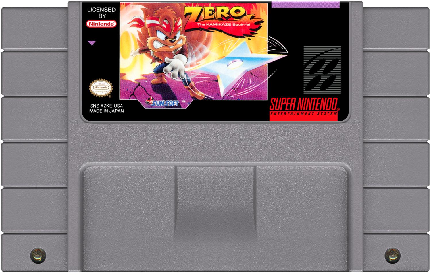 Zero the Kamikaze Squirrel - (SNES), Condition: Cartridge Only