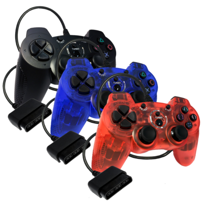 PS2 Wired Double-Shock 2 Controller - Old Skool