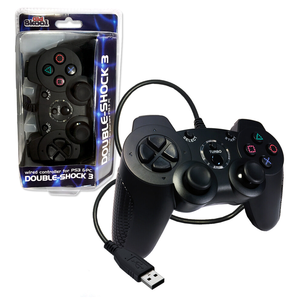 Double-Shock 3 Wired PS3/PC Controller - Old Skool
