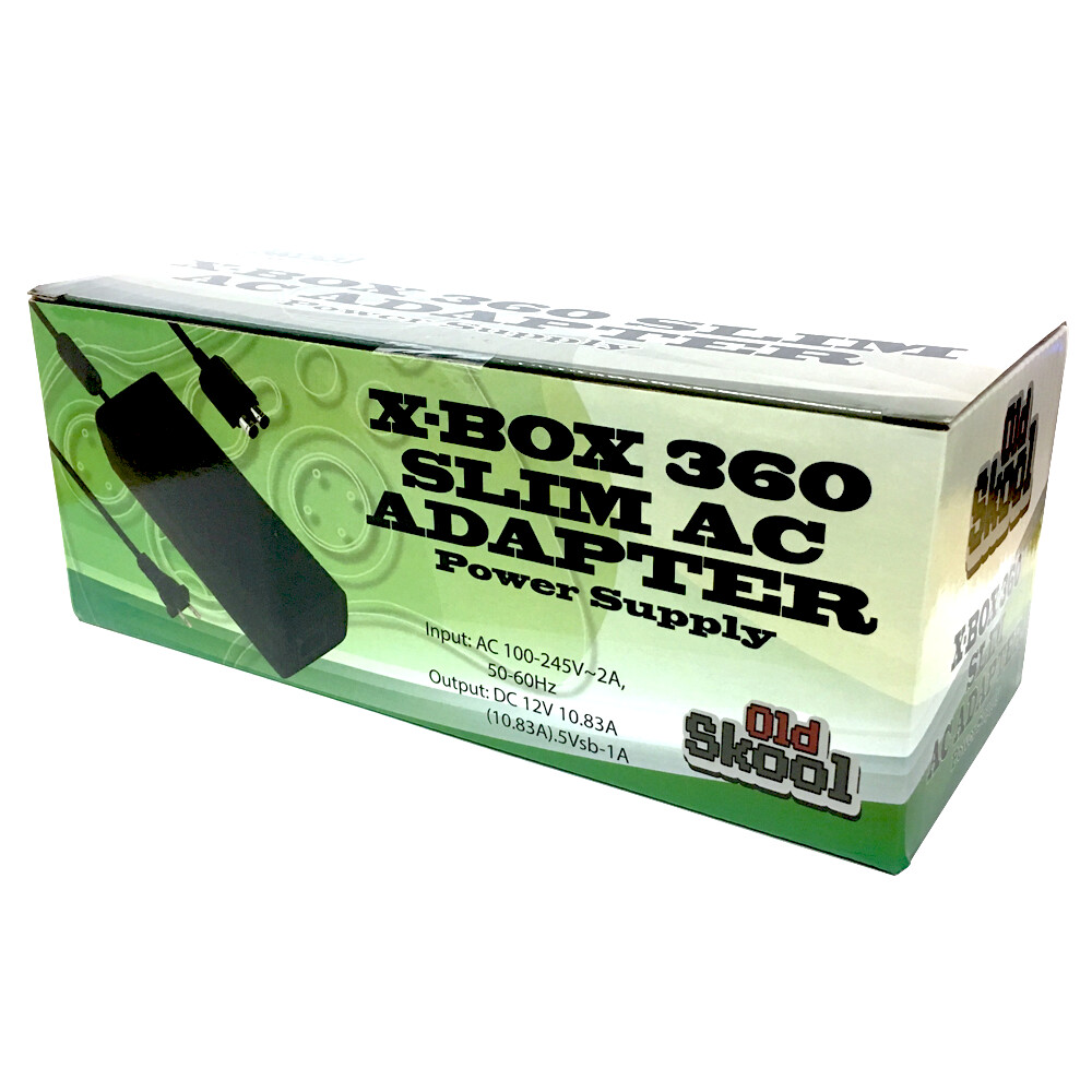 AC Adapter / Power Supply (Xbox 360 Slim Model) - Old Skool