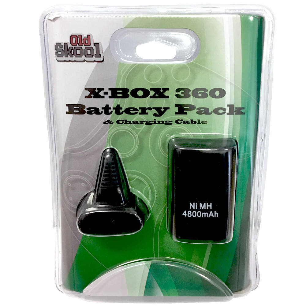 Play &#39;N Charge Kit w/ Battery and Charging Cable (Xbox 360) - Old Skool