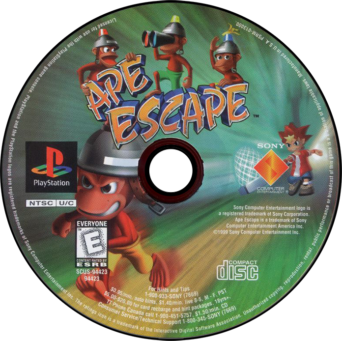 Ape Escape [Greatest Hits] - PS1, Condition: Disc Only