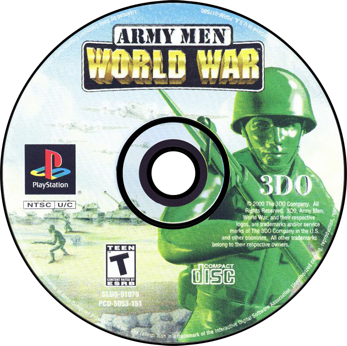 Army Men World War - PS1, Condition: Disc Only