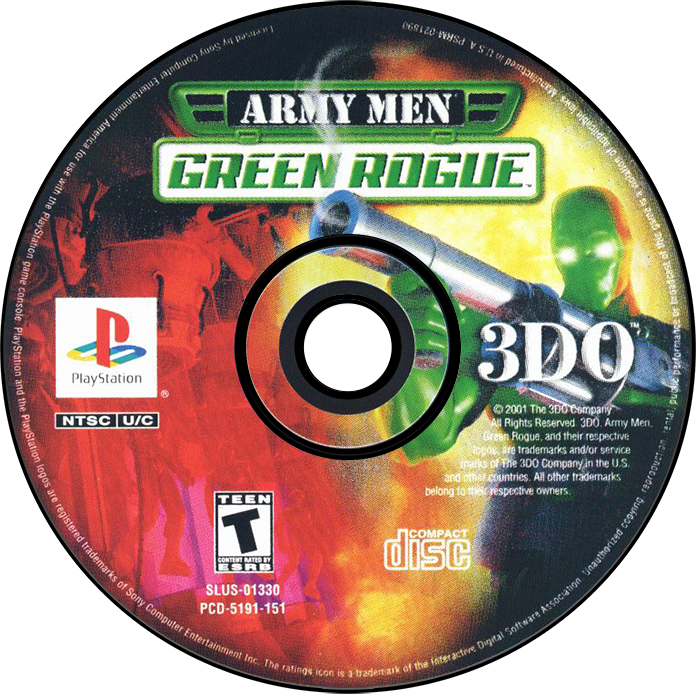 Army Men Green Rogue - PS1, Condition: Disc Only
