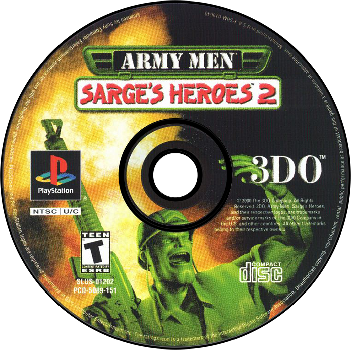 Army Men Sarge&#39;s Heroes 2 - PS1, Condition: Disc Only
