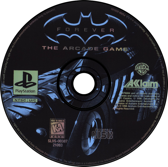 Batman Forever Arcade - PS1, Condition: Disc Only