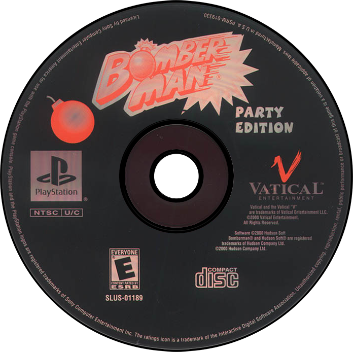 Bomberman Party Edition - PS1, Condition: Disc Only