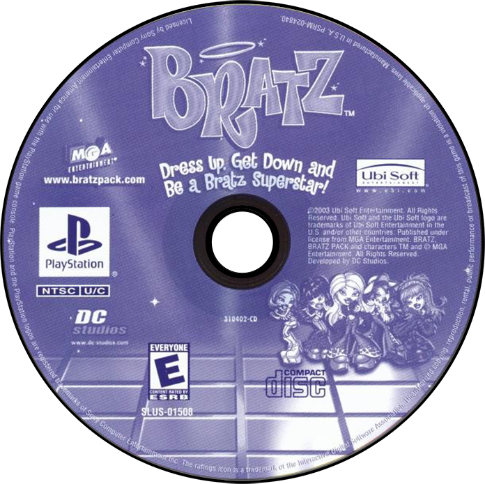 Bratz - PS1, Condition: Disc Only