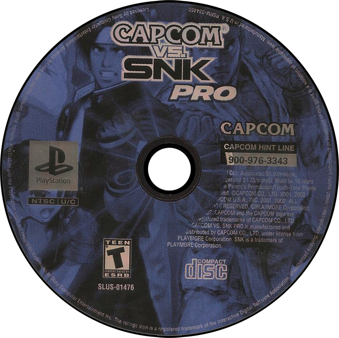 Capcom vs SNK Pro - PS1, Condition: Disc Only
