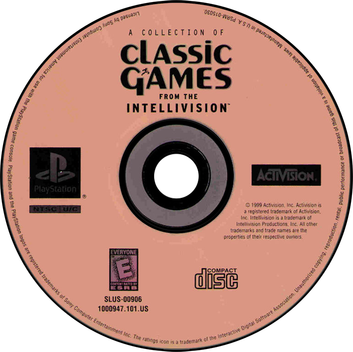 Collection of Intellivision Classic Games - PS1, Condition: Disc Only