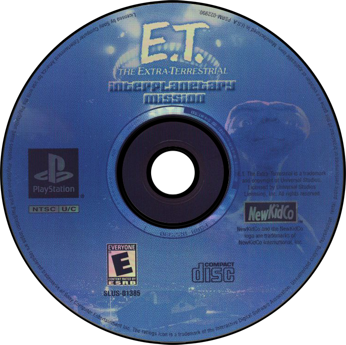 ET the Extra Terrestrial: Interplanetary Mission - PS1, Condition: Disc Only
