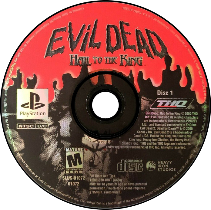Evil Dead Hail to the King - PS1, Condition: Disc Only